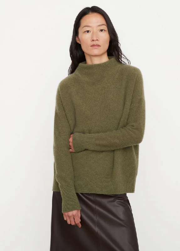 Plush Cashmere Funnel Neck Sweater