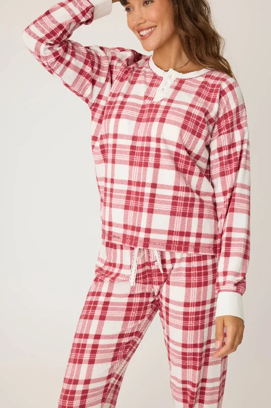 Women's Long Sleeve Plaid Top