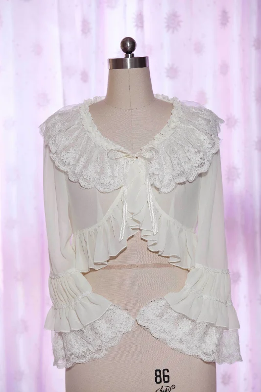 Yilia~Lolita Long Sleeve Chiffon Blouse