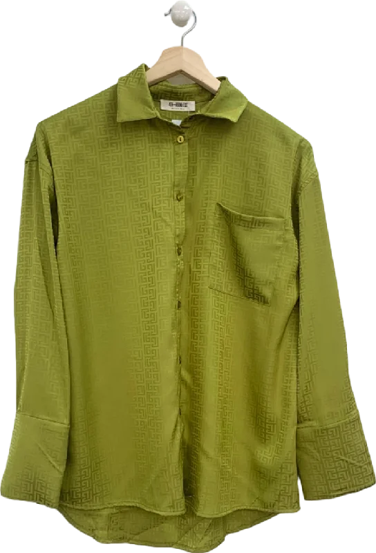 4th + Reckless Green Patterned Shirt UK 6