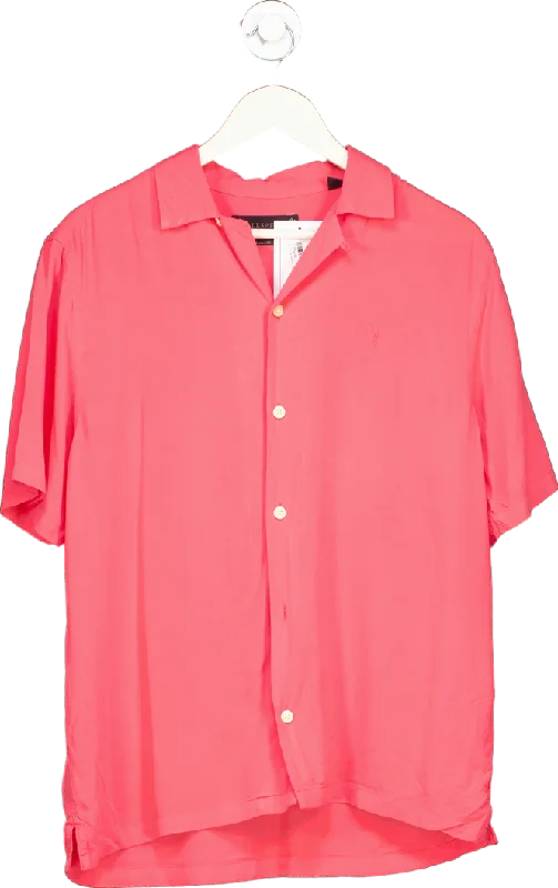 AllSaints Pink Relaxed Fit Shirt UK S