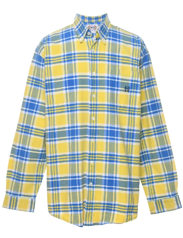 Checked Denim Shirt - L