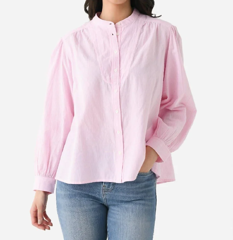 Chouchou Shirt In Rose/blanc