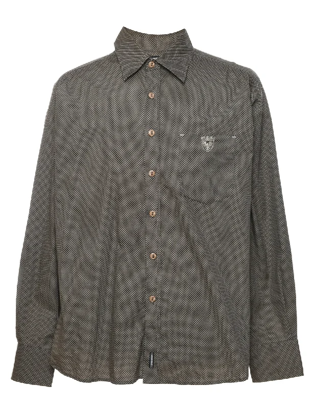 Classic Patterned Smart Shirt - L