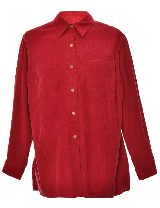 Corduroy Maroon Shirt - XL