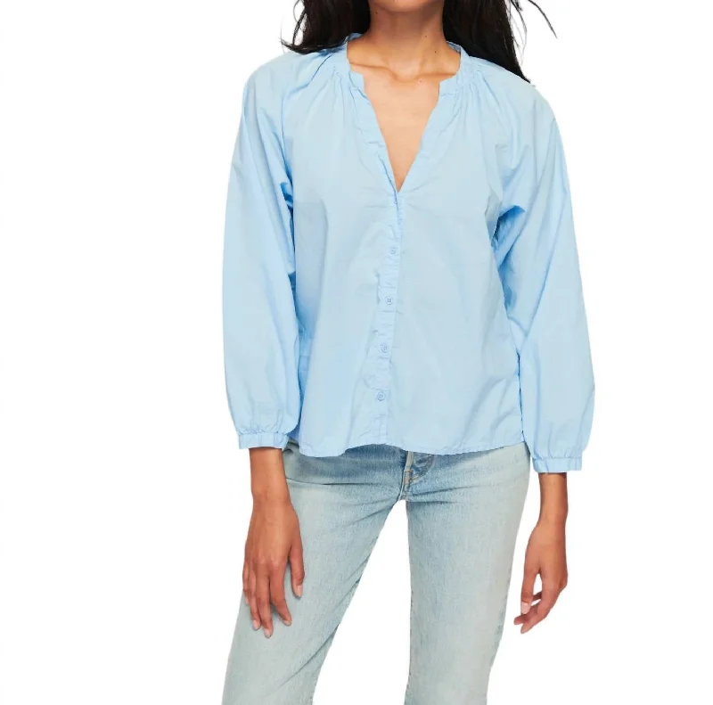 Desire Dolman Button Up Blouse In Shirting