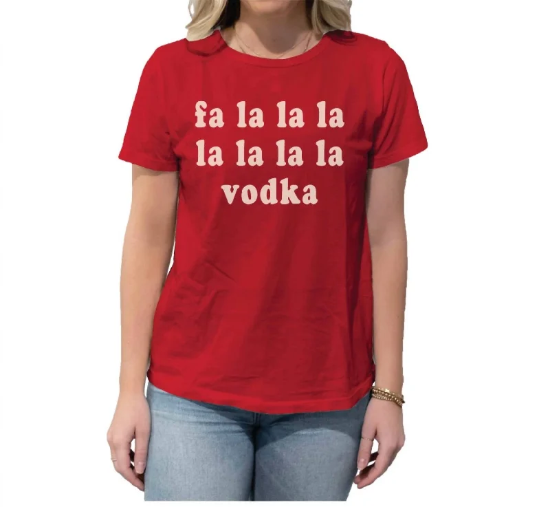 Falala Vodka Tee Shirt In Red