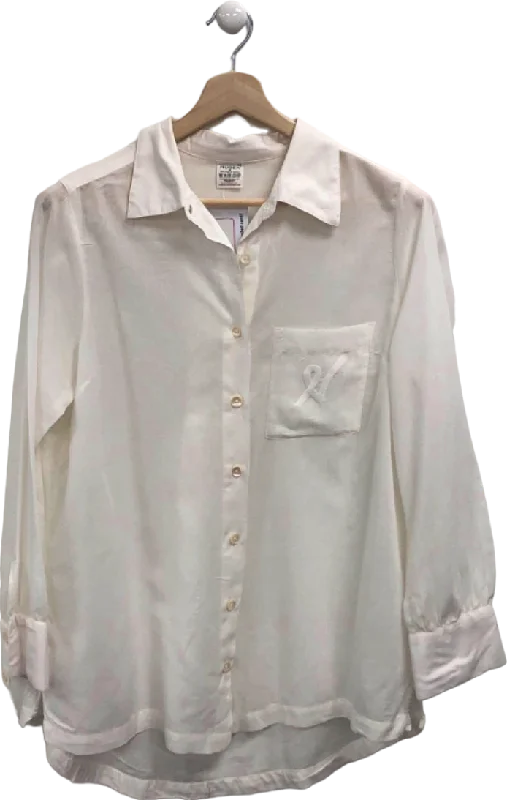 Nudea White Organic Cotton Shirt UK XS