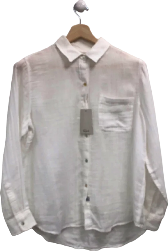 Rails White Long Sleeve Shirt UK M