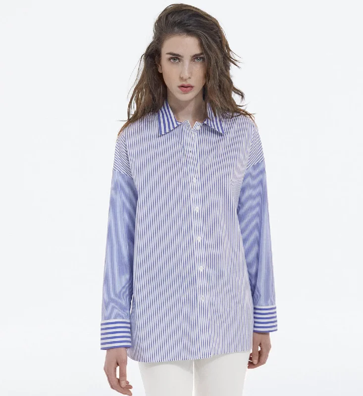 Straight Fit Striped Formal Shirt