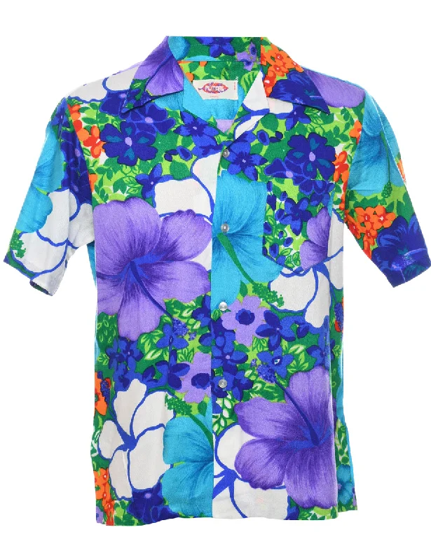 Floral Hawaiian Shirt - M