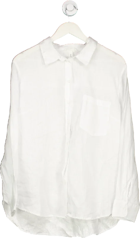 H&M White Linen Shirt UK L