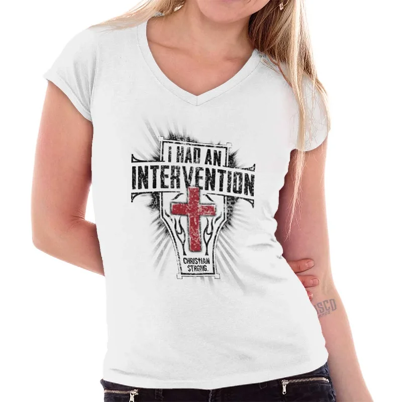 Intervention Junior Fit V-Neck T-Shirt