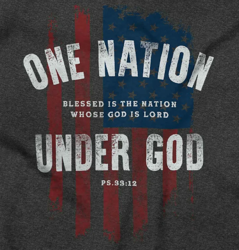 One Nation Under God Junior Fit V-Neck T Shirt