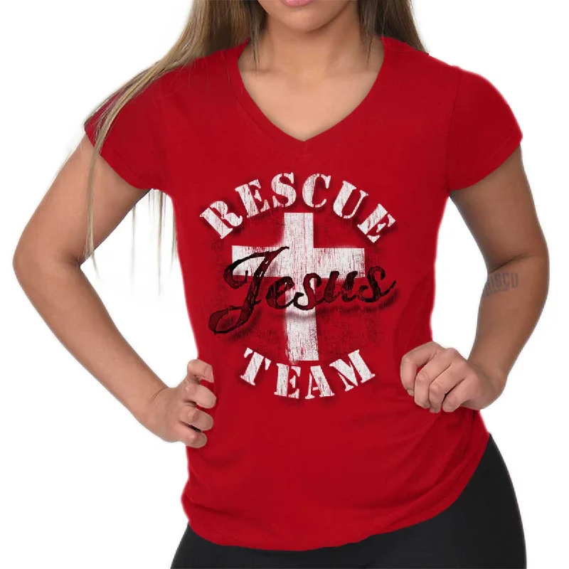 Rescue Team Junior Fit V-Neck T-Shirt