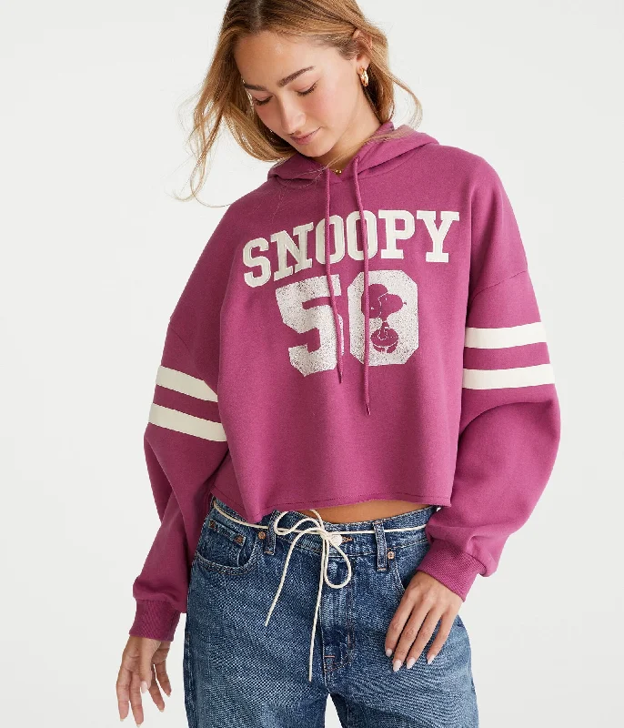 Aeropostale Peanuts | Aéropostale Snoopy 50 Cropped Pullover Hoodie