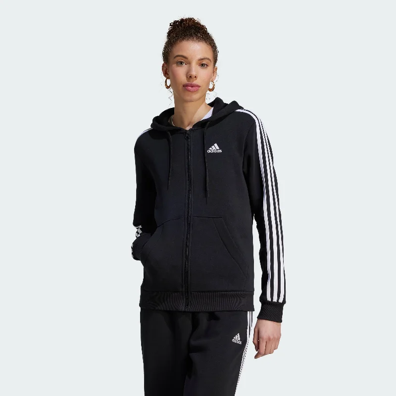 Women's adidas Essentials 3-Stripes Full-Zip Fleece Hoodie