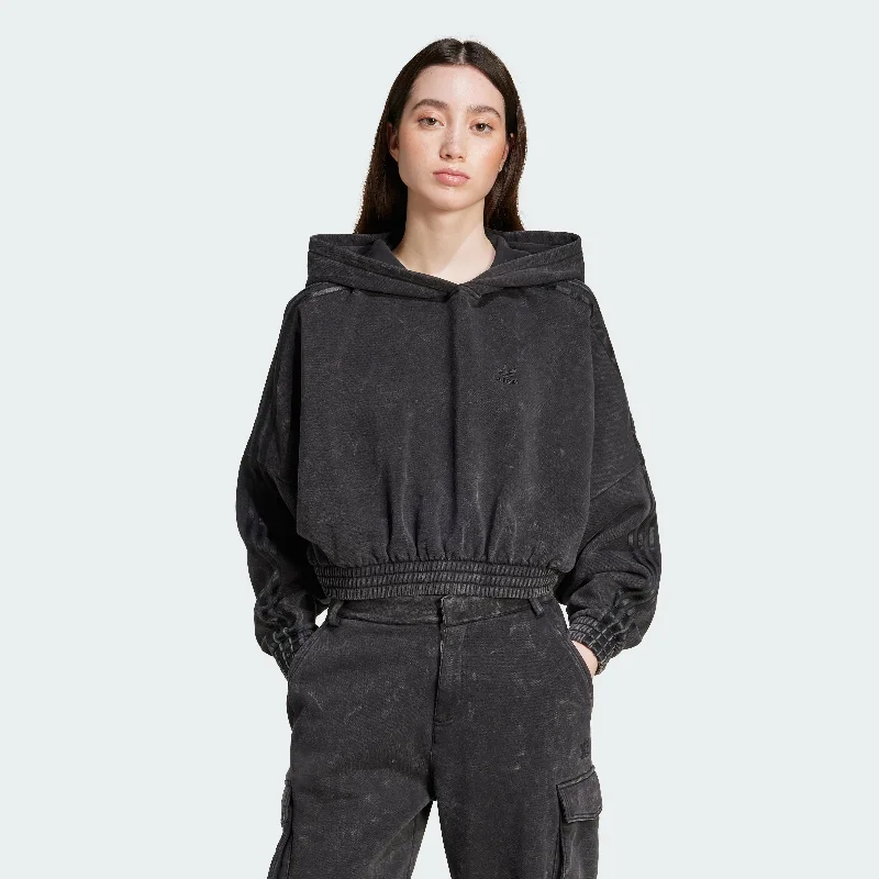 Women's adidas Washed-Out Crop Oversized Hoodie