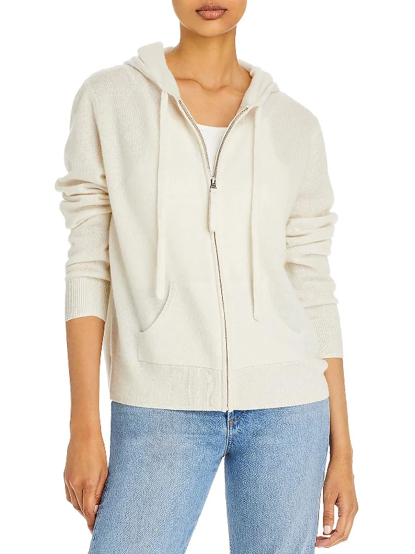 Womens Cashmere Comfy Zip Hoodie