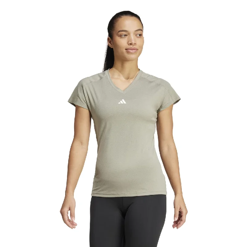 adidas Women's Aeroready Train Essentials Minimal Branding V-Neck T-Shirt