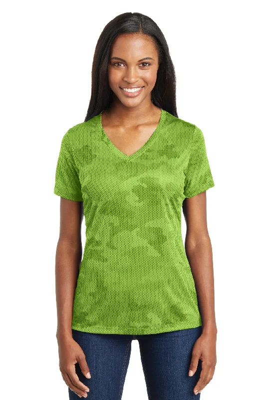 Sport-Tek Women's Camo Hex V-Neck Tee LST370